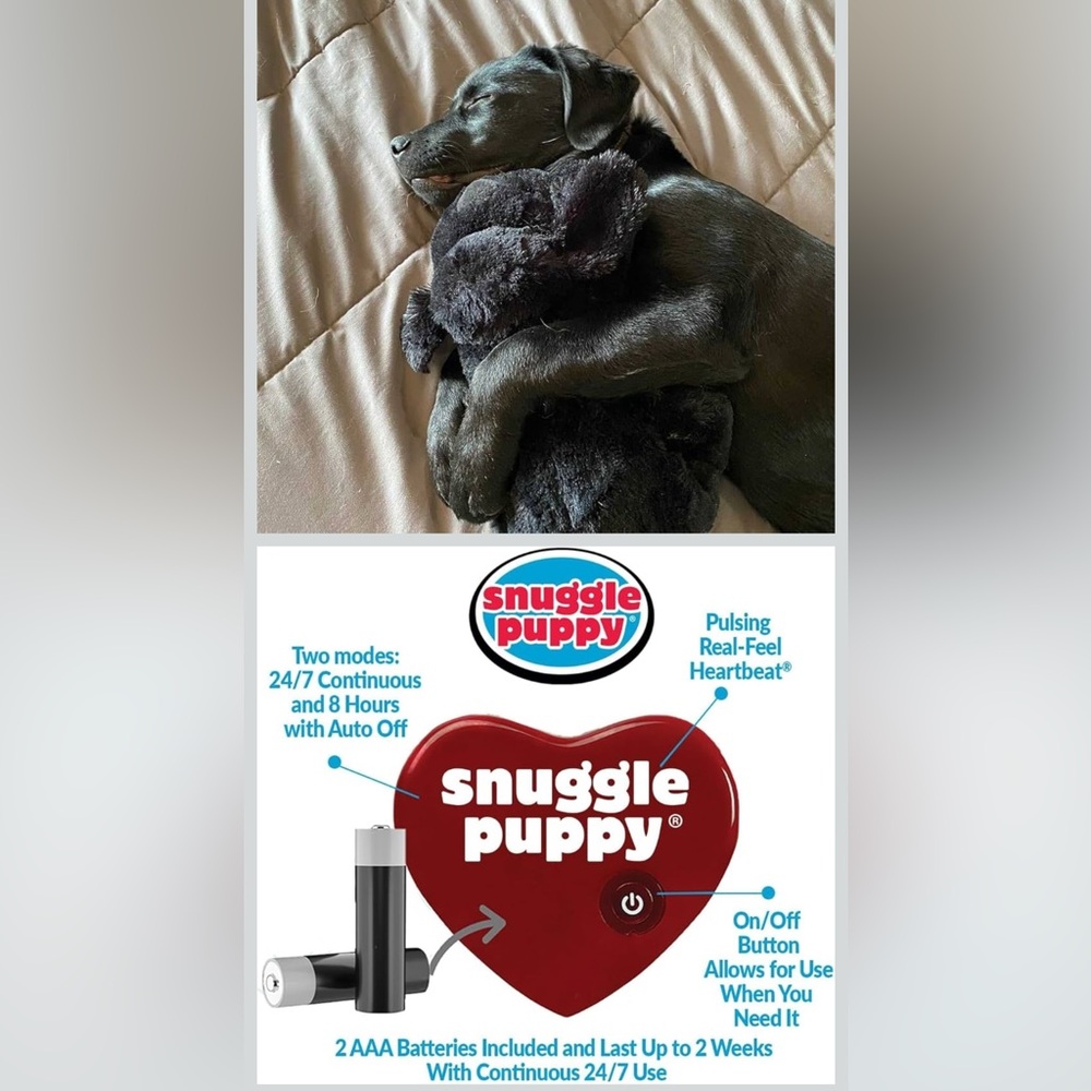 Real-Feel Heartbeat Dog Toy - Gray